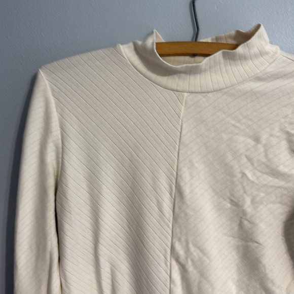 Knix x Birds Papaya Ribbed Mockneck Bodysuit Cream Long Sleeve Size M - Picture 5 of 7